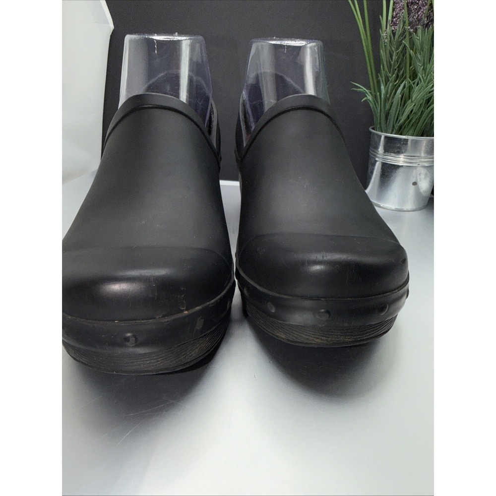 Dansko Richelle Platform Clogs Womens 37 Black Rubber Professional Us 6.5 - Picture 4 of 16